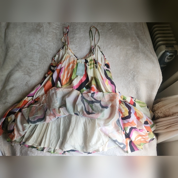 H&M floral A-line Mini Dress multicolored BNWT - Picture 4 of 10